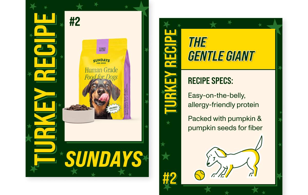 Turkey recipe trading card