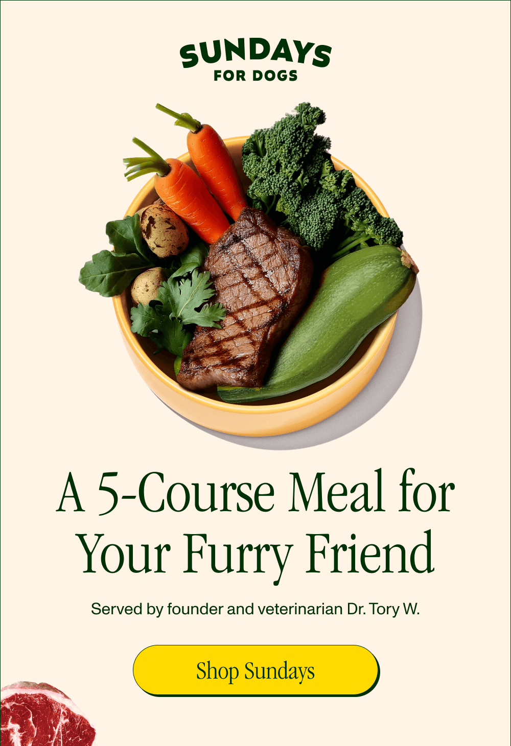 A 5-Course Meal for Your Furry Friend Served by founder and veterinarian Dr. Tory W.  [Shop Sundays]