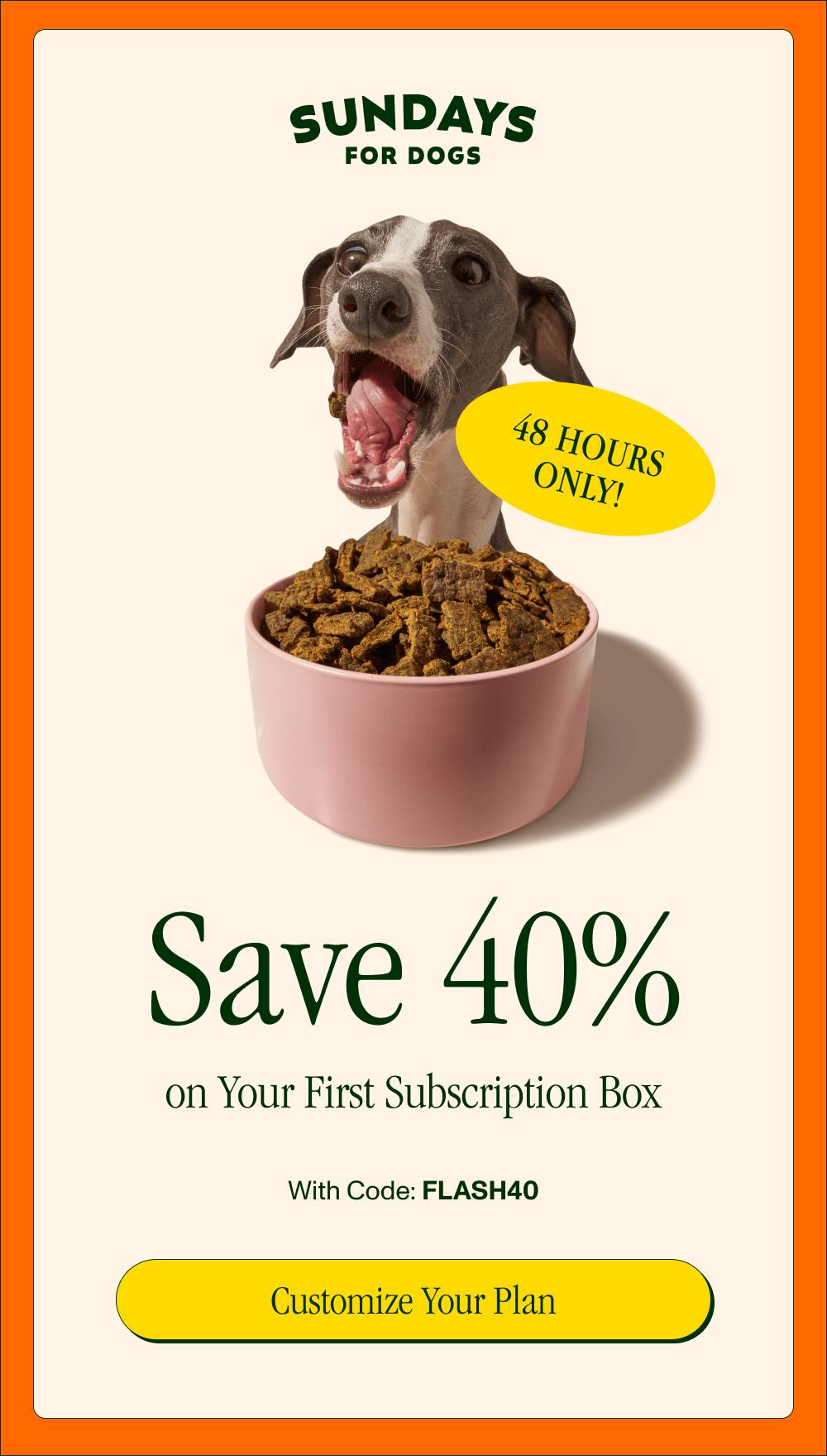 48 HOURS ONLY Save 40% on Your First Subscription Box with Code FLASH40  [Customize Your Plan]