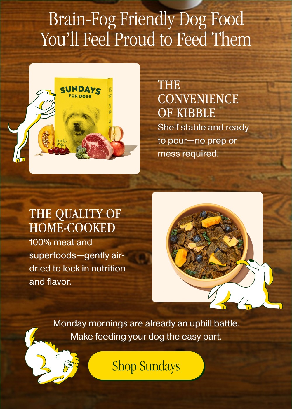 Pour & Serve Convenience for Those “Five More Minutes” Mornings Shop Sundays Ready When You Aren’...