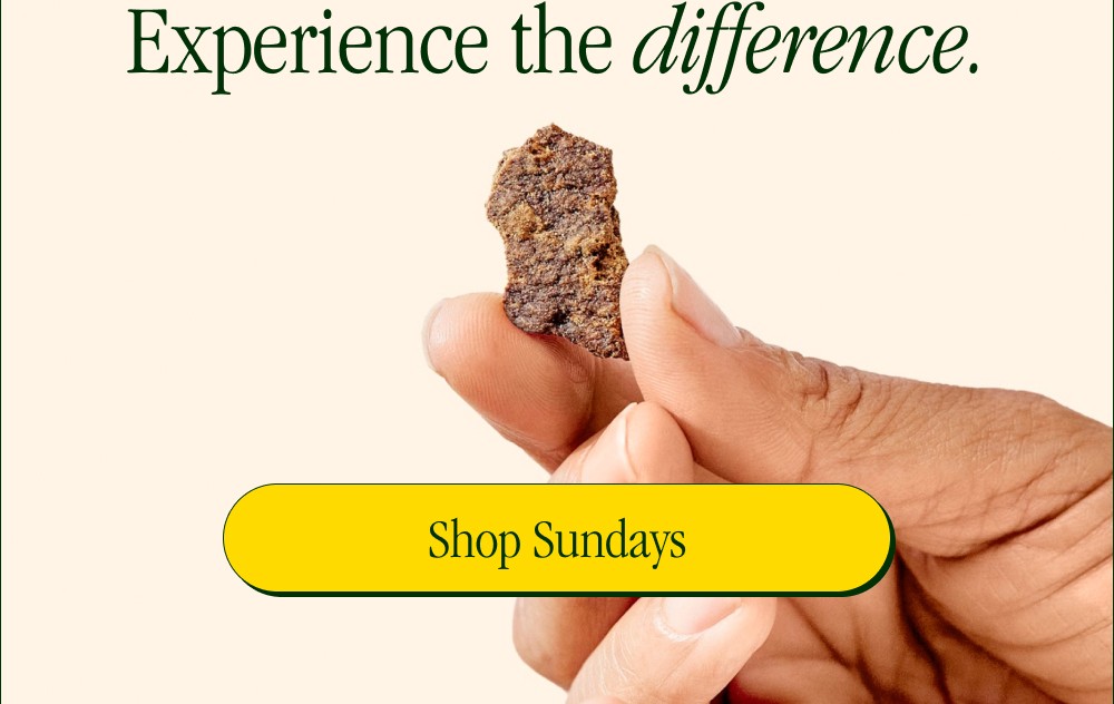 Experience the difference. Shop Sundays