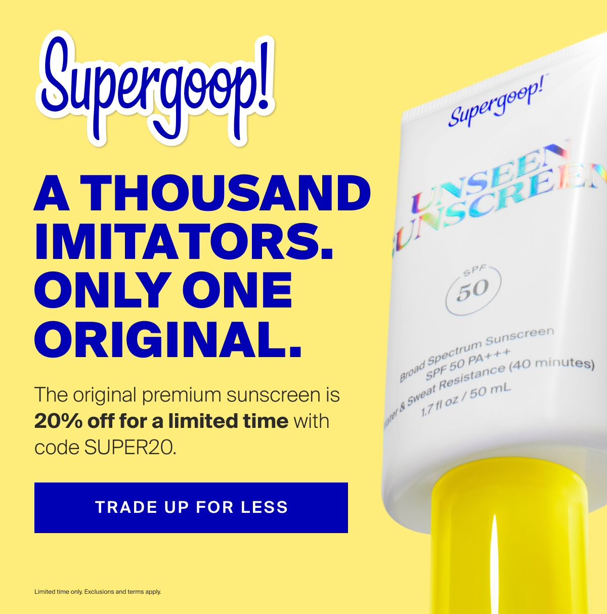 Shop all sunscreen 20% off