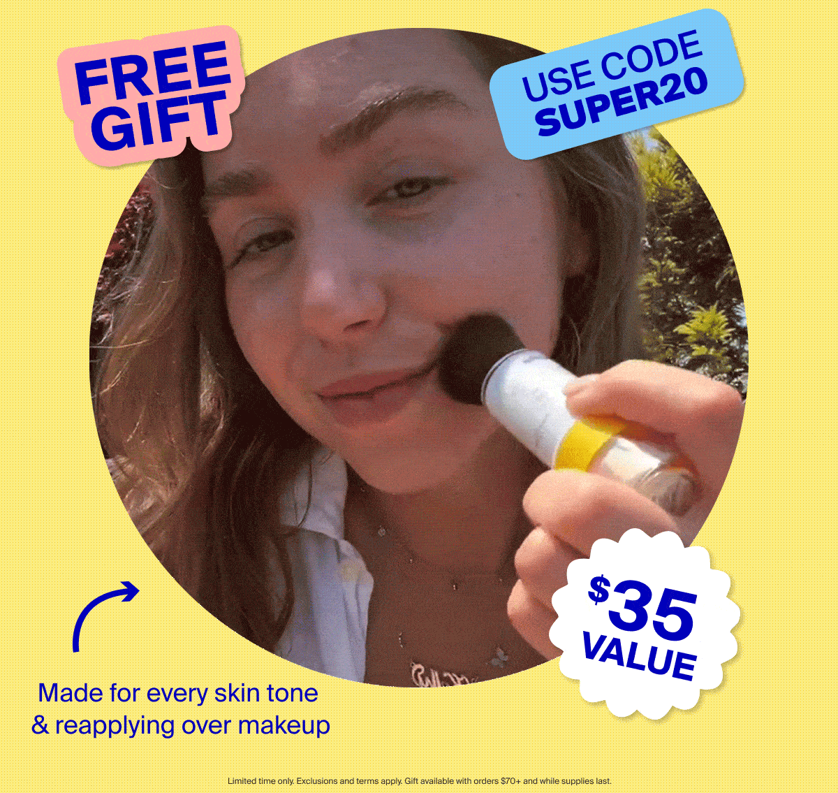 Shop all sunscreen 20% off