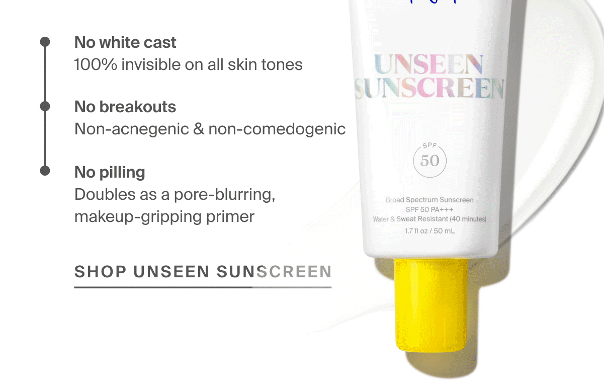 Shop Unseen Sunscreen SPF 50