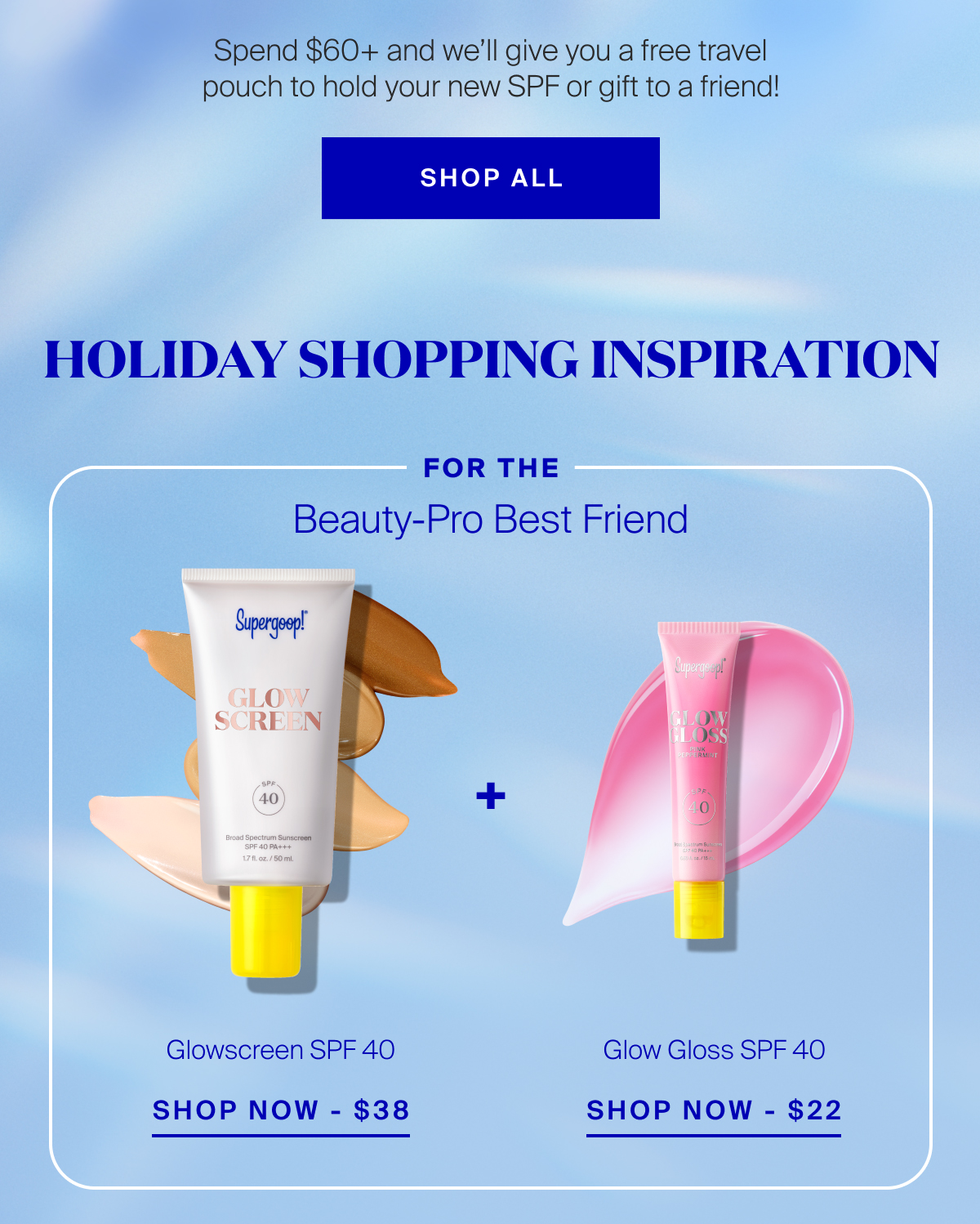 Spend $60 for a free travel pouch