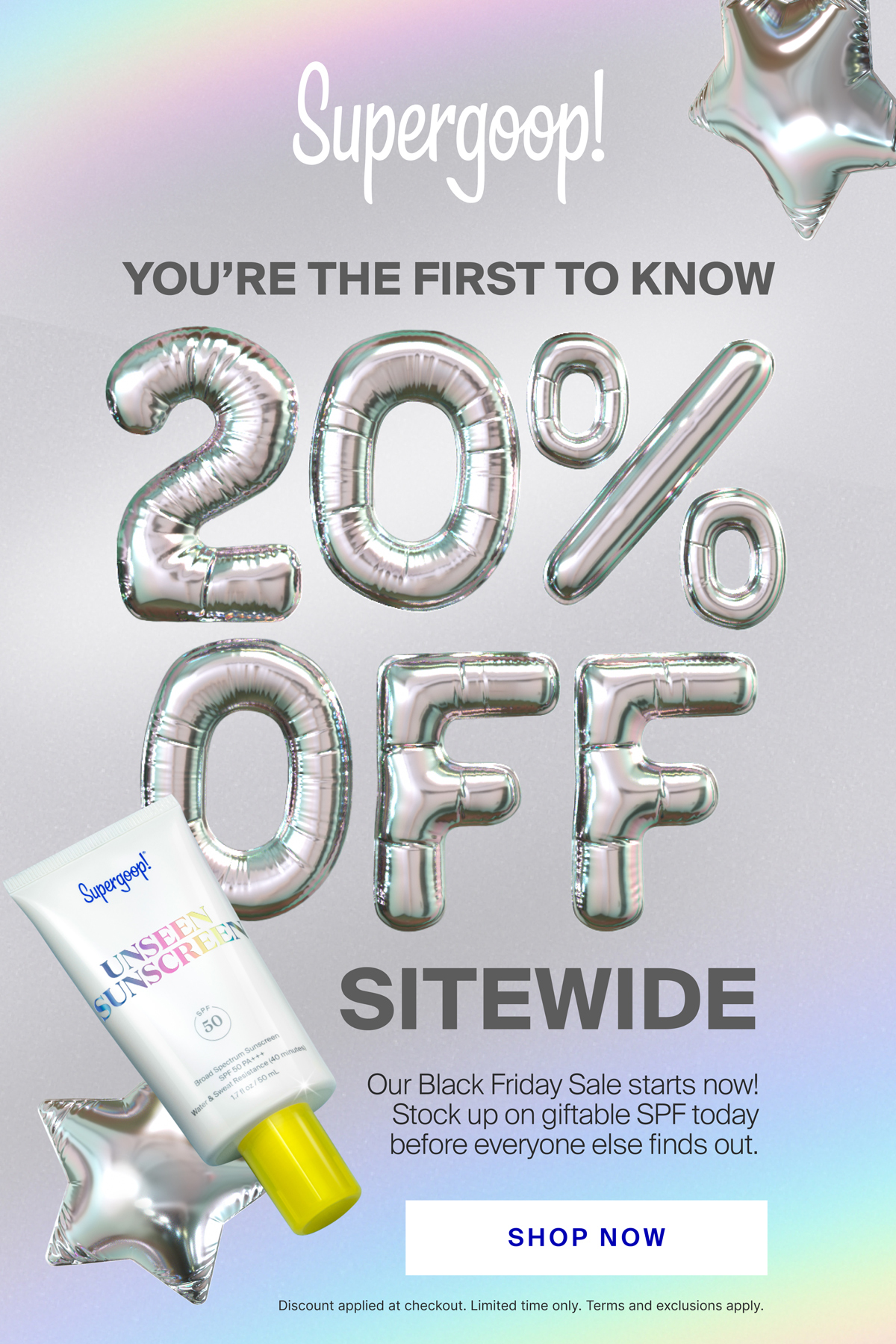 20% Off Sitewide Starts Today!