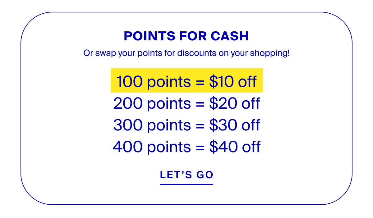 Points For Cash