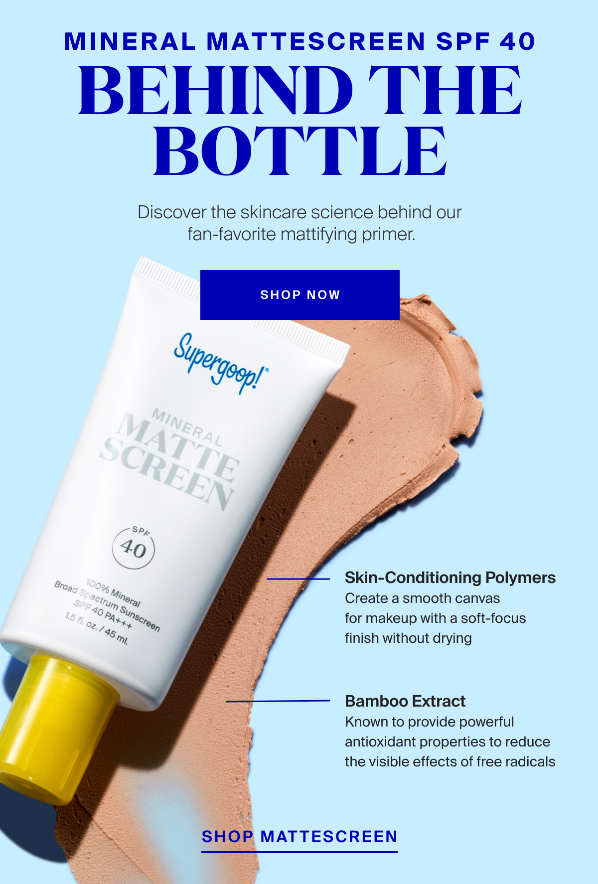 Mineral Mattescreen SPF 40: Behind The Bottle