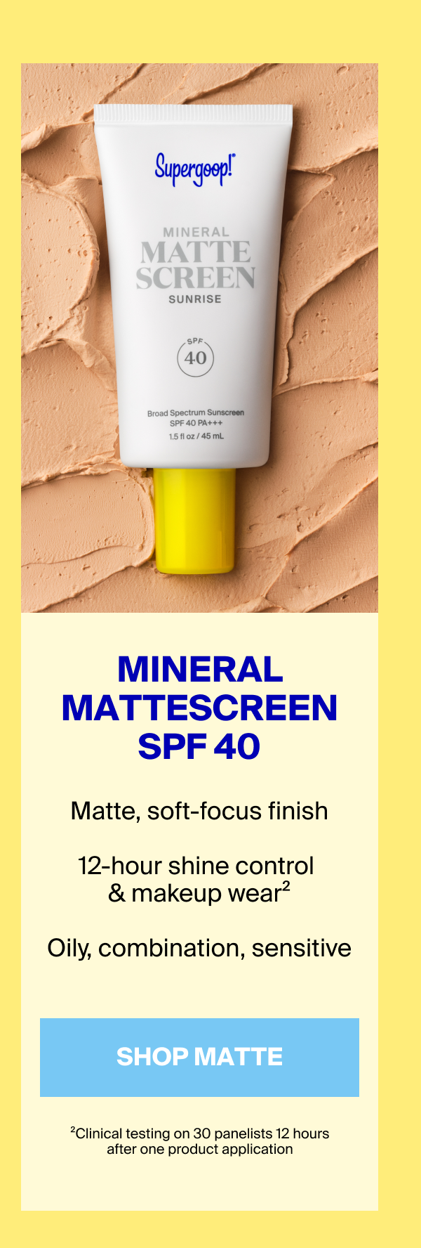 Shop Mineral Mattescreen SPF 40