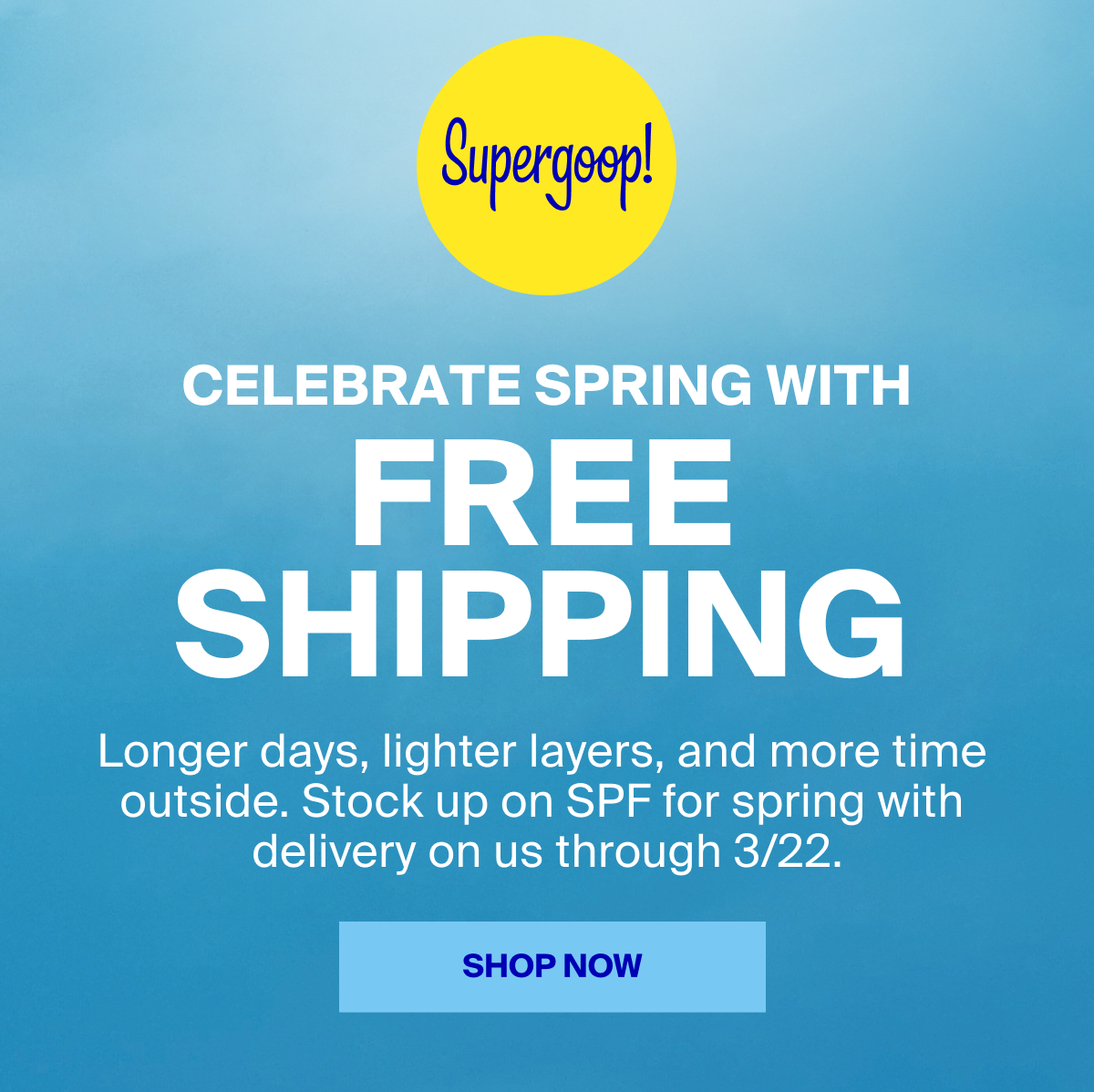 Celebrate Spring with Free Shipping