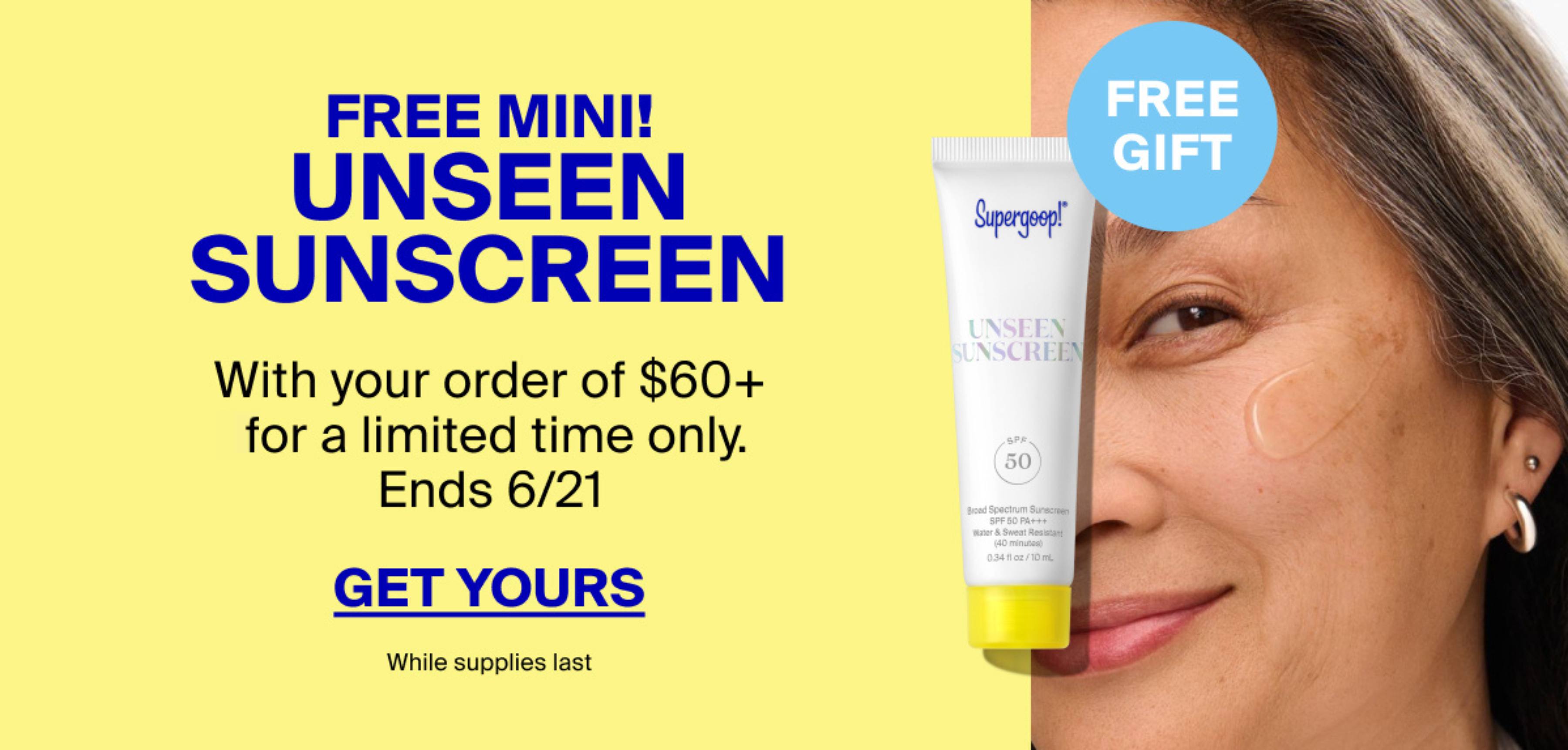 Free Mini! Unseen Suncreen