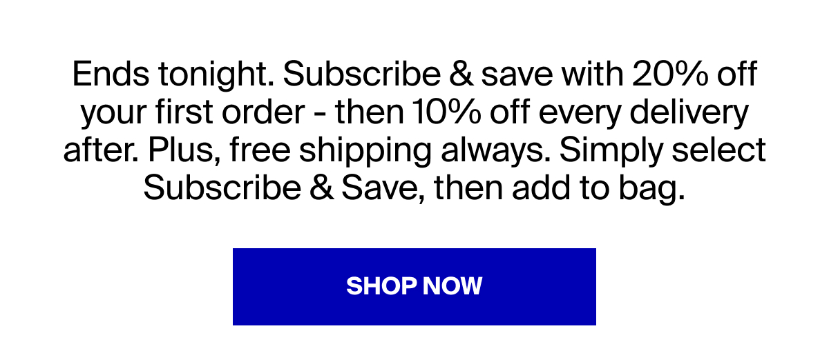 20% Off Your First Subscription 20% Off Your First Subscription
