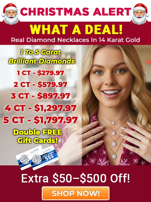 1 Carat To 5 Carat Real Diamond Necklaces>>>Up To $2000 OFF!