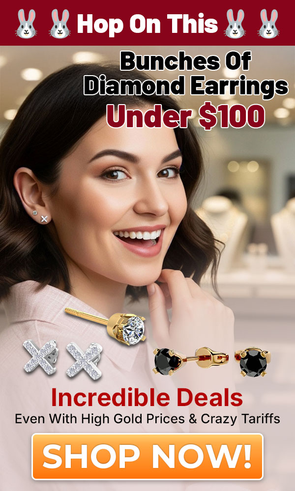 Bunches Of Diamond Stud Earrings Under $100