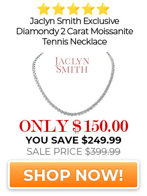 Impressive 2 Carat Diamondey Moissanite Tennis Necklace, 17 Inches