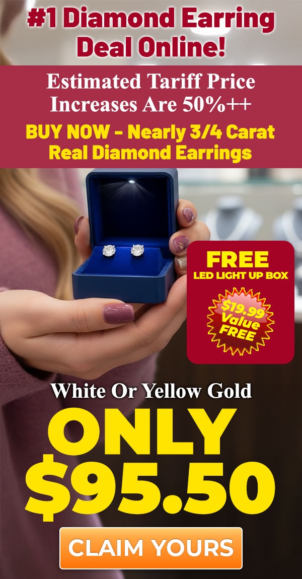 Nearly 3/4CT Diamond Earrings