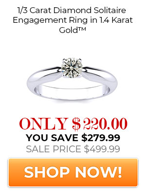 1/3 Carat Diamond Solitaire Engagement Ring in 1.4 Karat Gold™