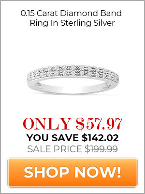 0.15 Carat Diamond Band Ring In Sterling Silver