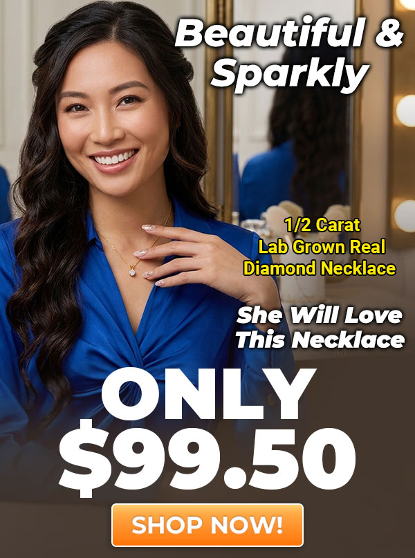 1/2 Carat Real Lab-Grown Diamond Necklace