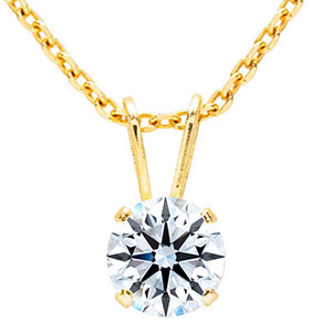 1/2 Carat Real Diamond Necklace In 14K Yellow Gold. Amazing Clarity. First Time Offer! Lowest Price Anywhere
