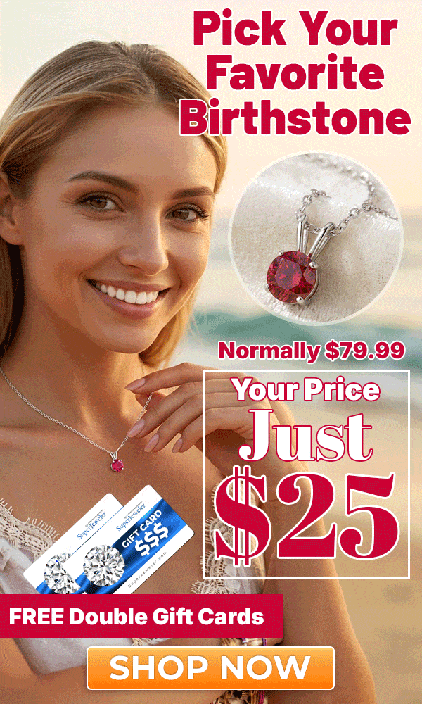 1/2 Carat Gemstone Necklaces For $25? Yes, Really 