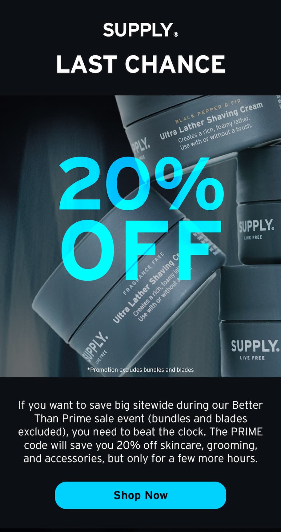 Prime Savings. Last chance 20% off. Shop now. 