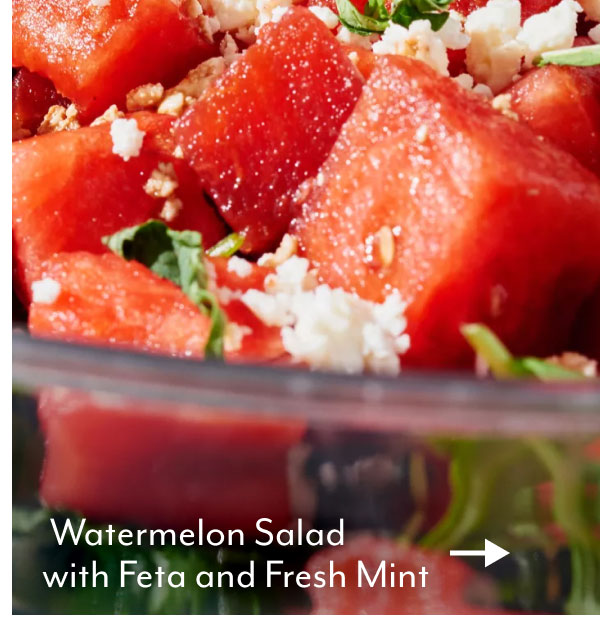 Watermelon Salad with Feta and Fresh Mint 
