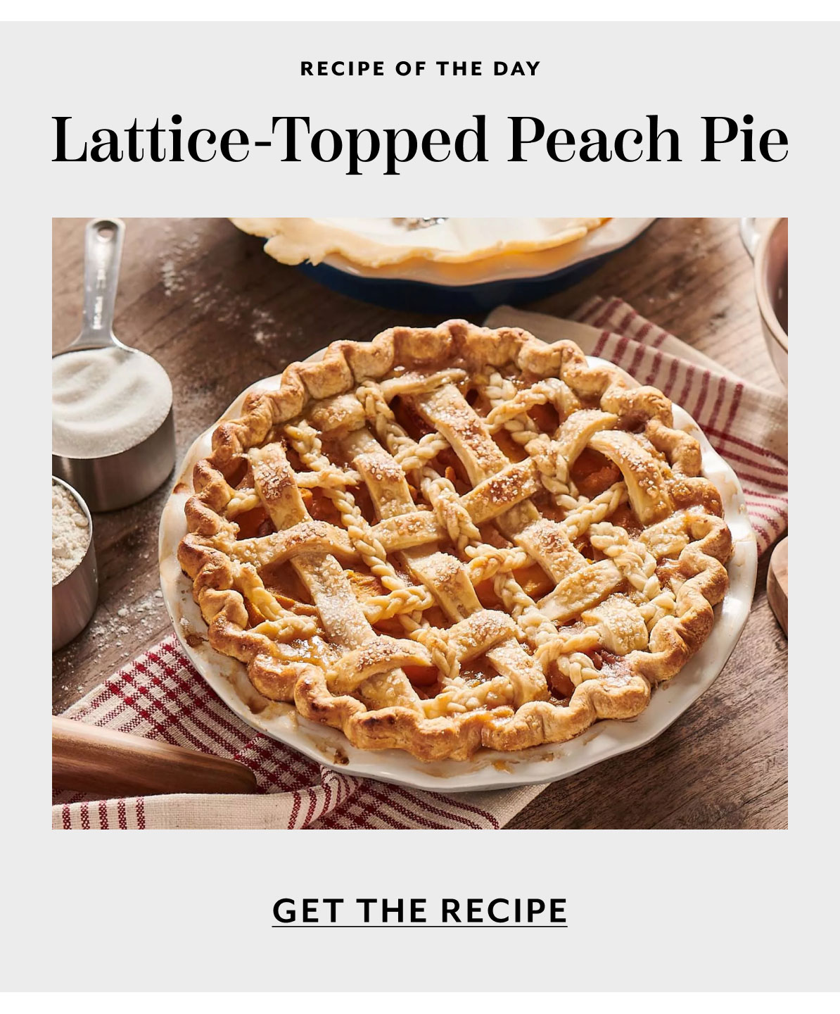 Lattice-Topped Peach Pie