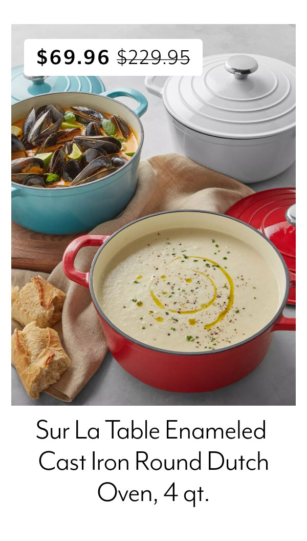 Sur La Table Enameled Cast Iron Round Dutch Oven, 4 qt.