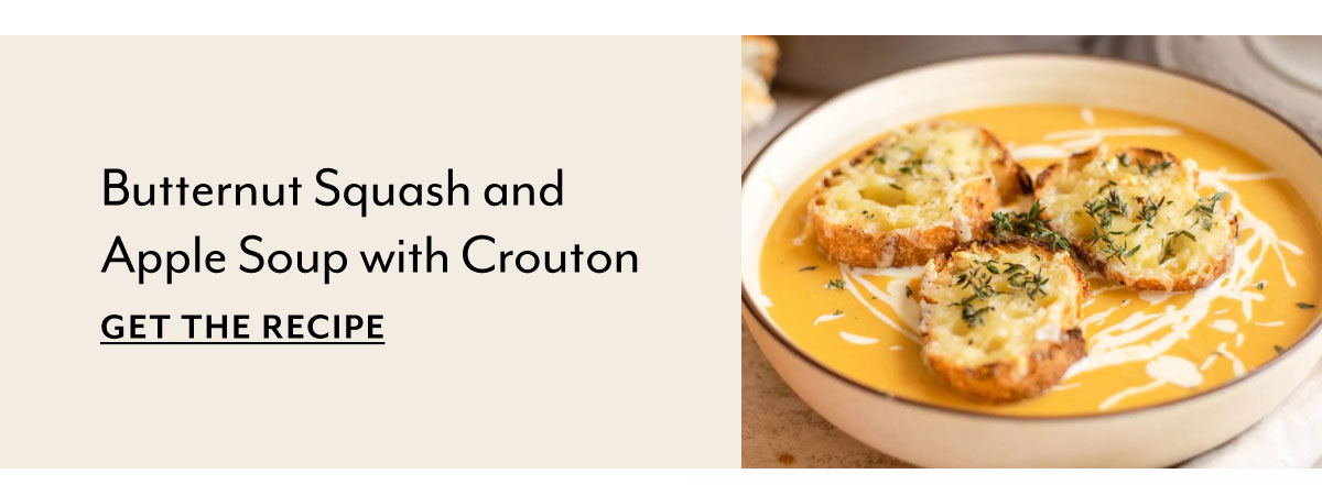 Butternut Squash and Apple Soup with Croutons
