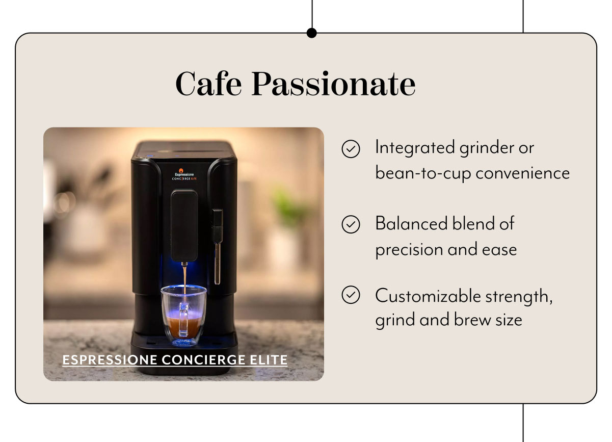 Espressione Concierge Elite Fully Automatic Bean-to-Cup Espresso-Infinite
