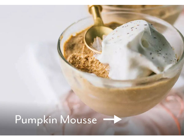 Pumpkin Mousse with Bourbon Whipped Cream