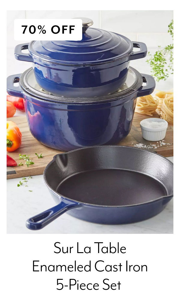 Sur La Table Enameled Cast Iron 5-Piece Set