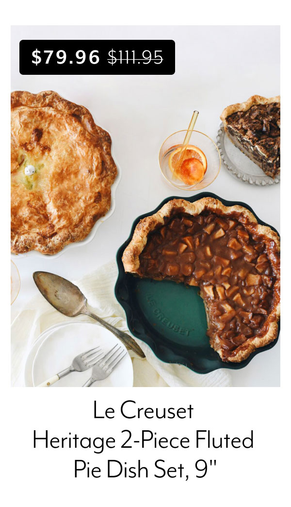 Le Creuset Heritage 2-Piece Fluted Pie Dish Set