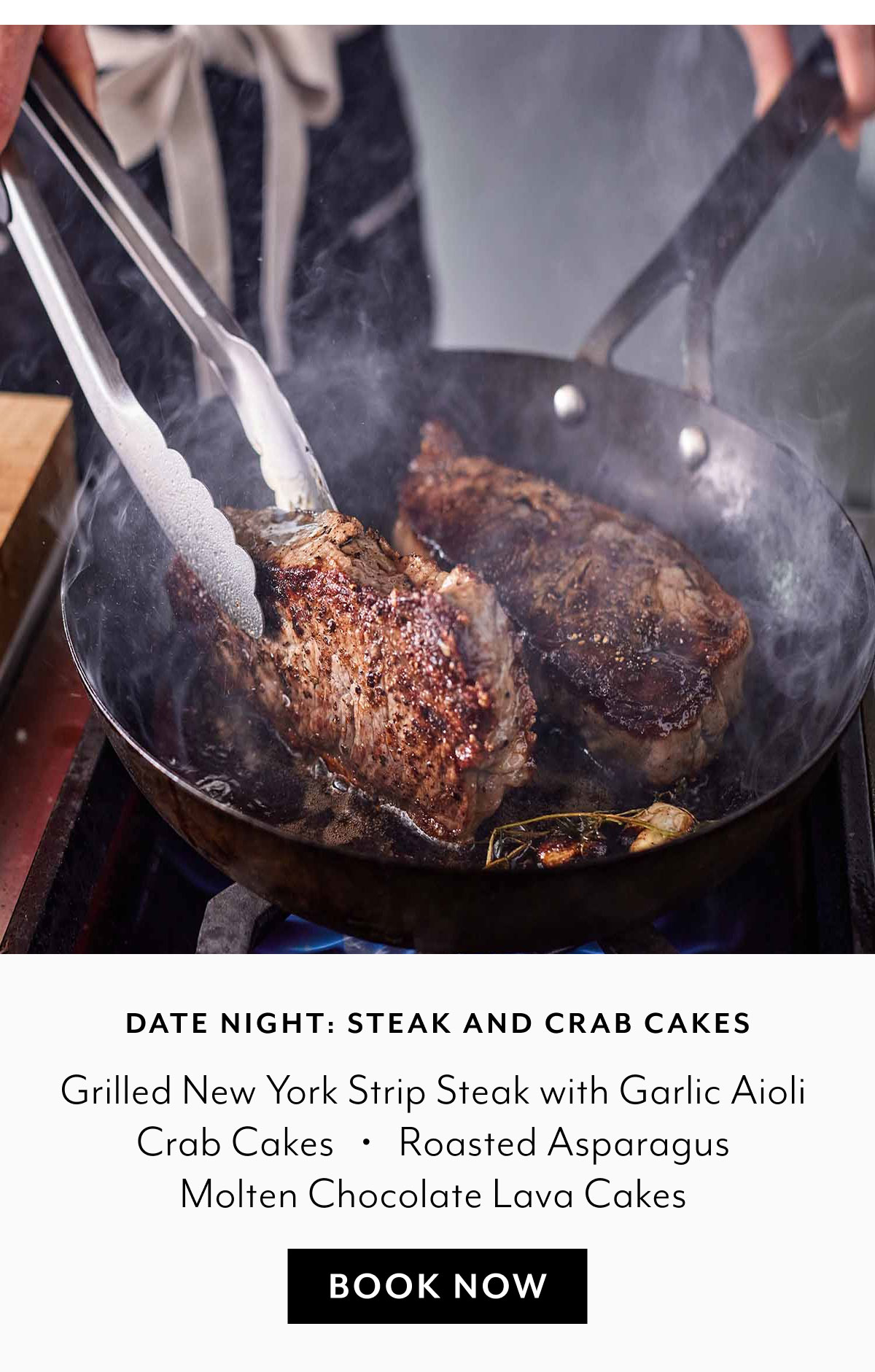 Date Night: Steak and Crab Cakes