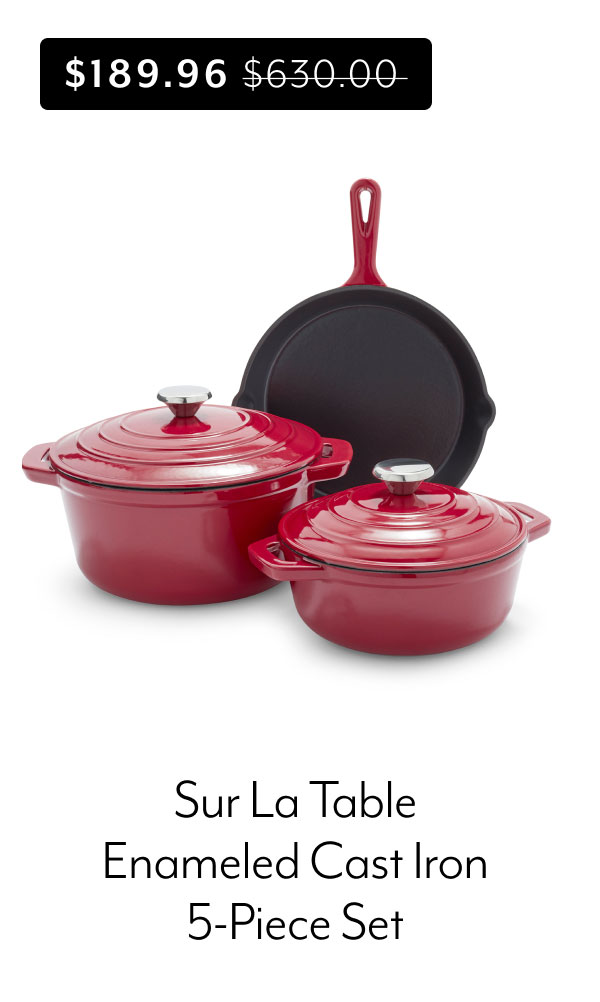 Sur La Table Enameled Cast Iron 5-Piece Set