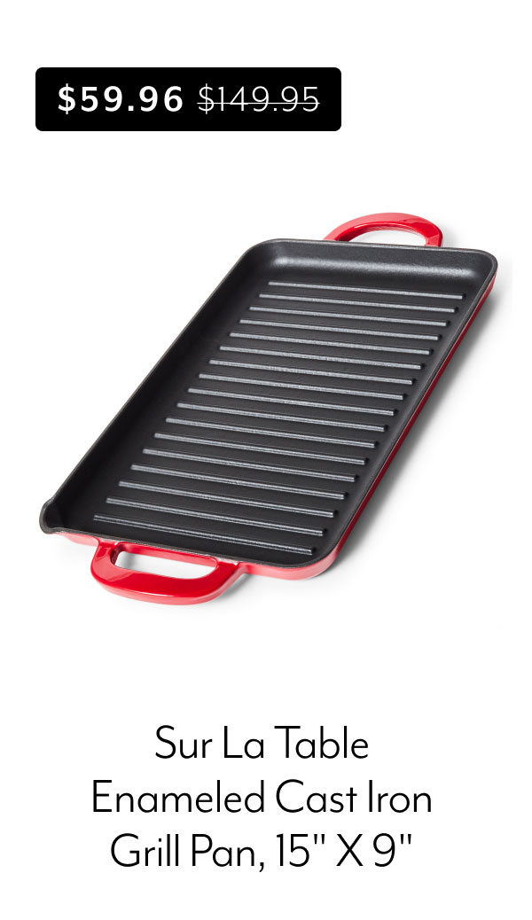 Sur La Table Enameled Cast Iron Grill Pan