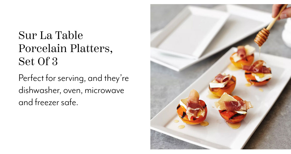 Sur La Table Porcelain Platters, Set of 3