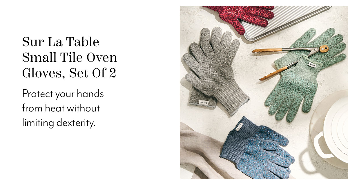 Sur La Table Small Tile Oven Gloves, Set of 2