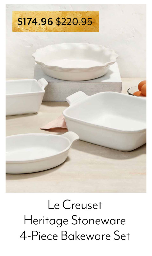 Le Creuset Heritage Stoneware 4-Piece Rectangular Baker Set 