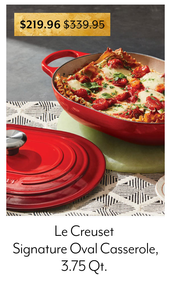 Le Creuset Signature Oval Casserole, 3.75 qt.