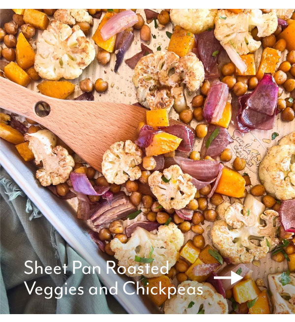 Sheet Pan Roasted Veggies and Chickpeas