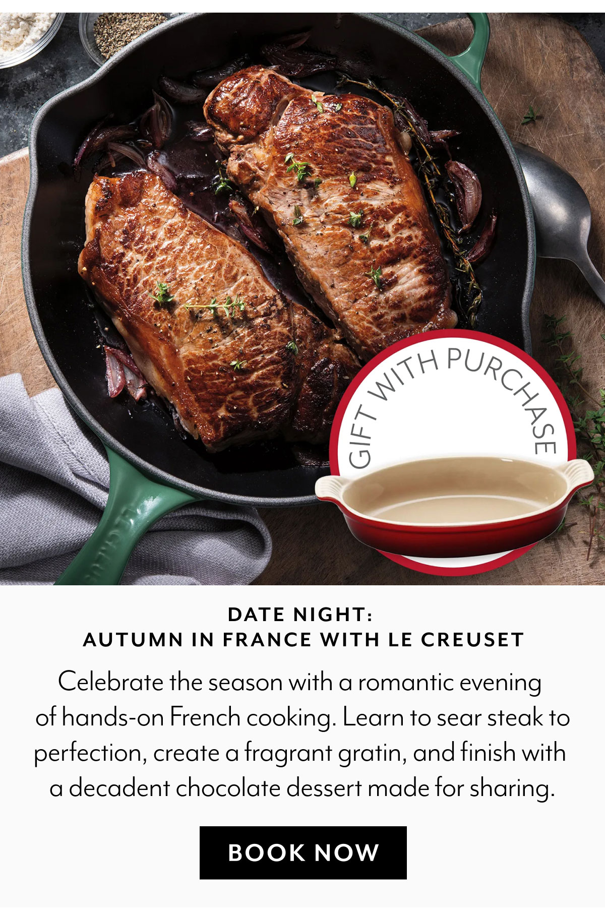 Date Night: Autumn in France + Le Creuset Heritage Au Gratin