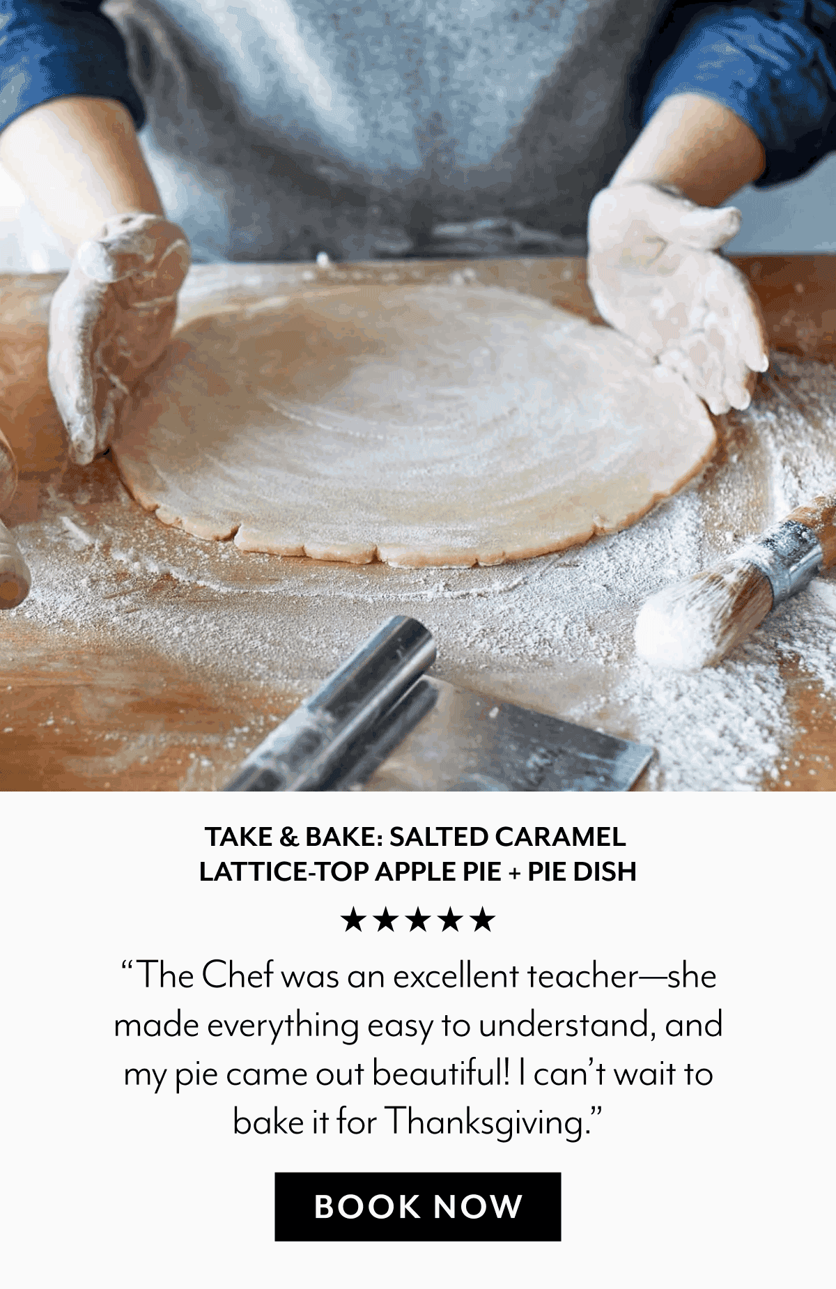 Take & Bake: Salted Caramel Lattice-Top Apple Pie + Pie Dish