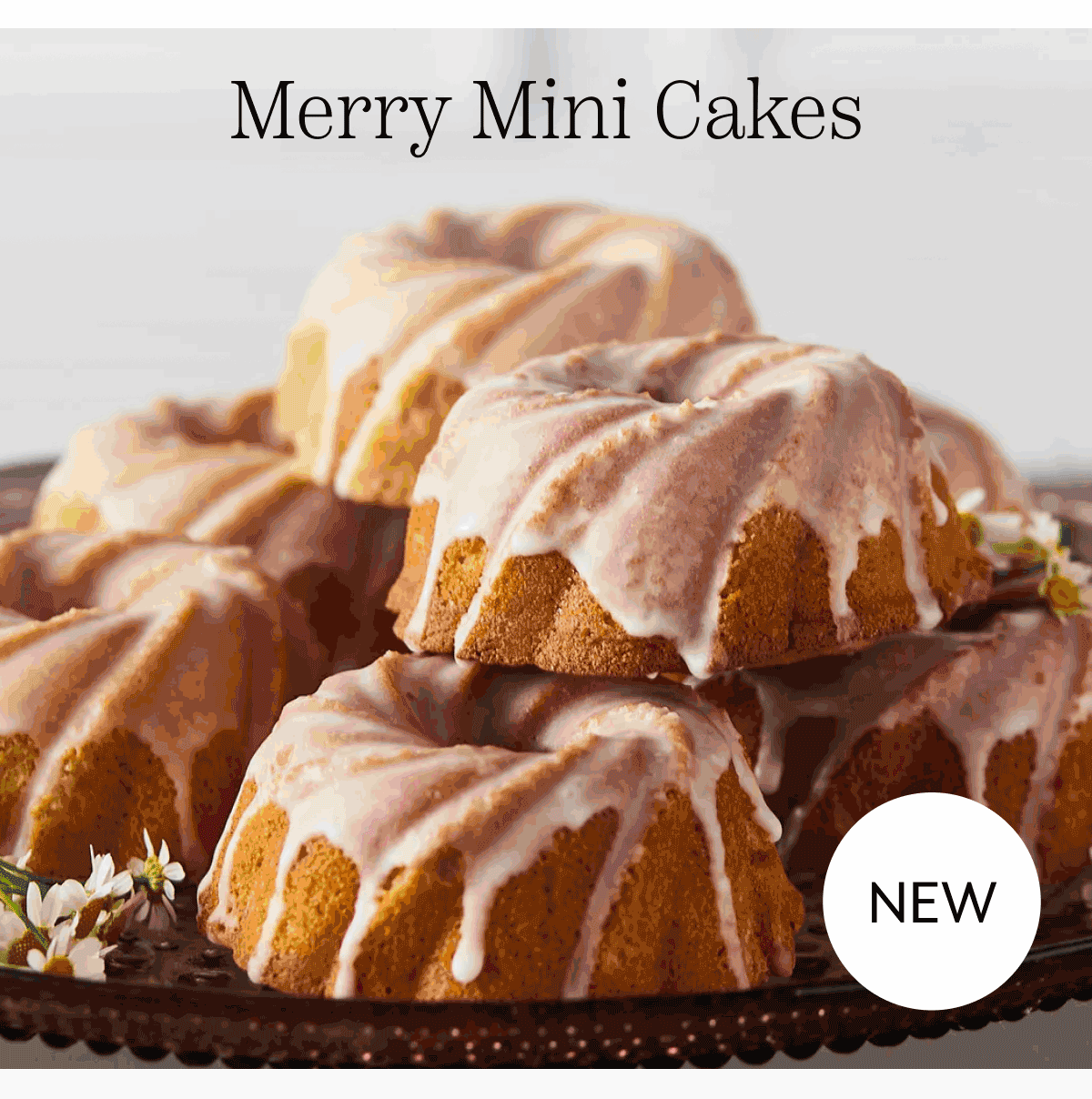 Merry Mini Cakes + Nordic Ware Braided Cakelet Pan