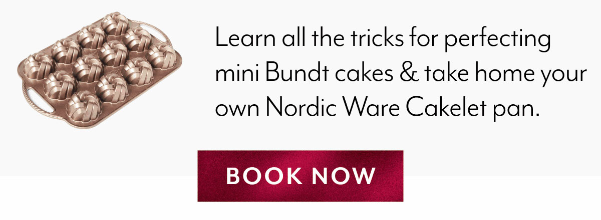 Merry Mini Cakes + Nordic Ware Braided Cakelet Pan