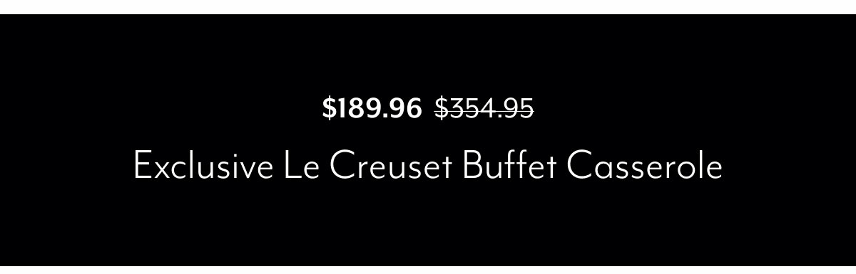 Le Creuset Buffet Casserole with Glass Lid, 3.5 qt.