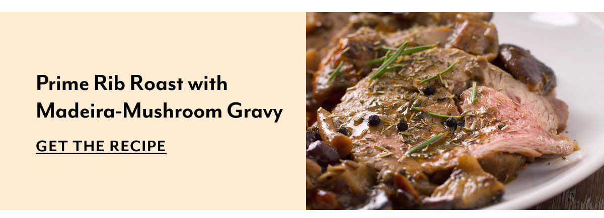 Prime Rib Roast with Madeira-Mushroom Gravy