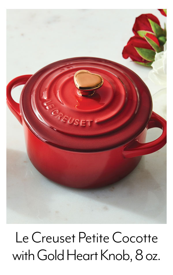 Le Creuset Petite Cocotte with Gold Heart Knob, 8 oz.