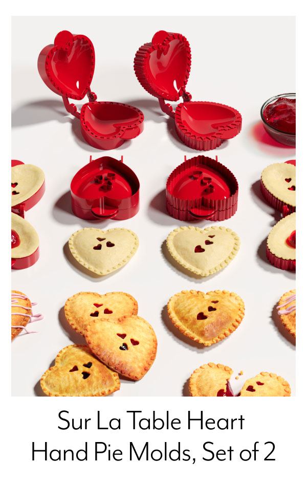 Sur La Table Heart Hand Pie Molds, Set of 2